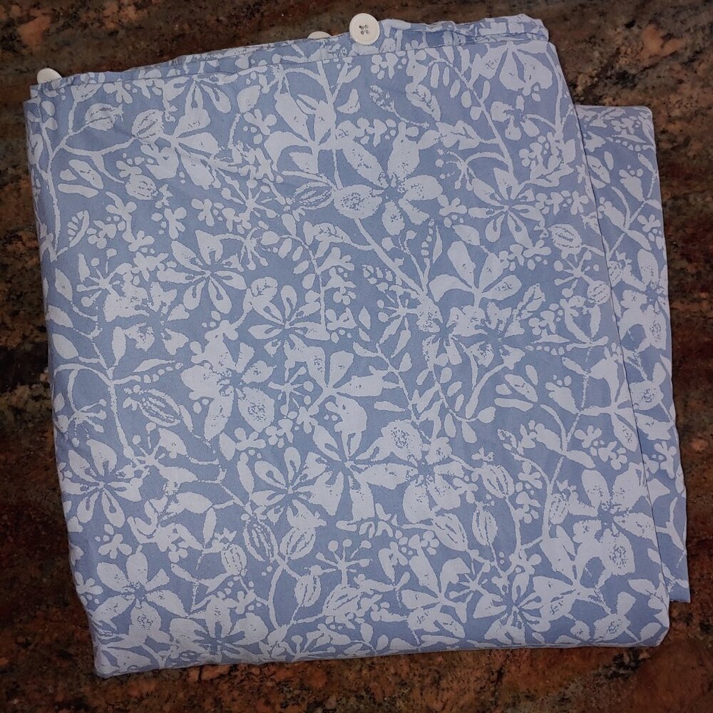 IKEA SOMMARSLÖJA  Blue Floral Duvet Cotton Lyocell 98x85"